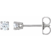 Platinum 1/4 CTW Natural Diamond Stud Earrings